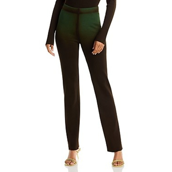 Cotton Citizen Ibiza Ombre Ribbed Pants in Forest Green Size Medium - Picture 2 of 7